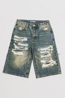 Kiss me distressed Jorts